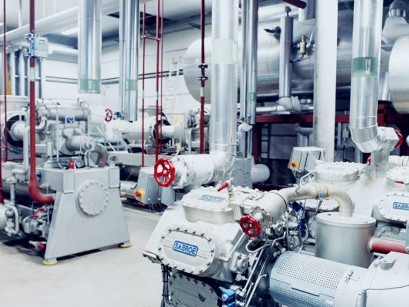 View of an industrial refrigeration unit